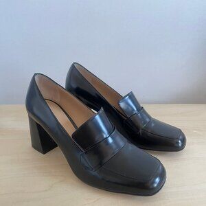 M.Gemi Scuola 70mm Italian-made block-heel loafer sz9